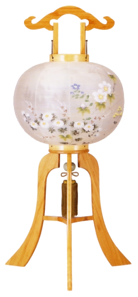 竹絹二重絵入(木製・電気コード式)