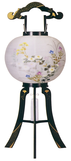 花印綾型蒔絵絹二重絵入(プラスチック製・電気コード式)