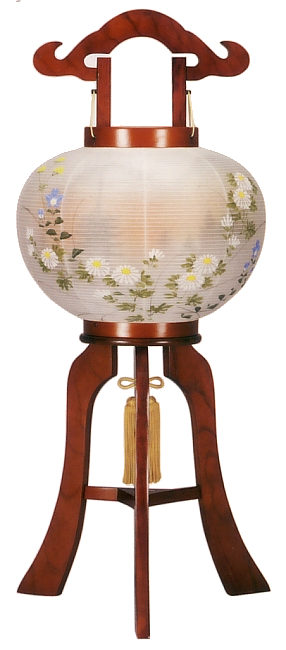 萩の香10号絹二重絵入(木製・電気コード式)