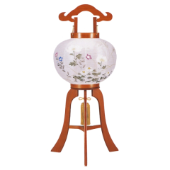 盆提灯: 萩の香10号絵入（木製・電気コード式）