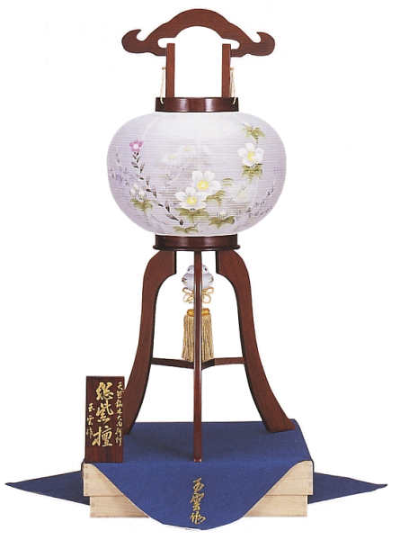 銘木紫檀10号絹二重絵入特上桐箱入（木製・電気コード式）