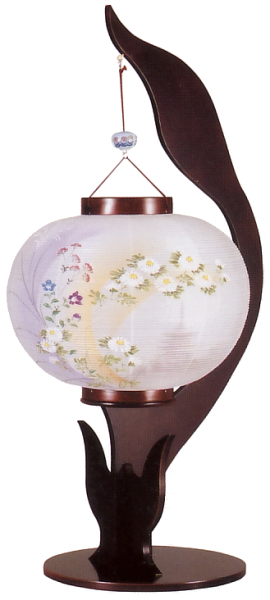 若草ワイン塗12号絹二重絵入(木製・電気コード式)