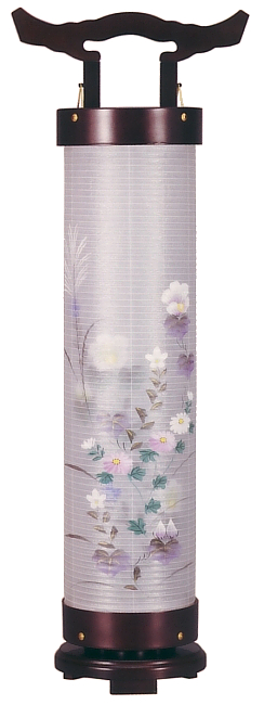 ワイン塗6号絹二重絵入（木製・電気コード式）