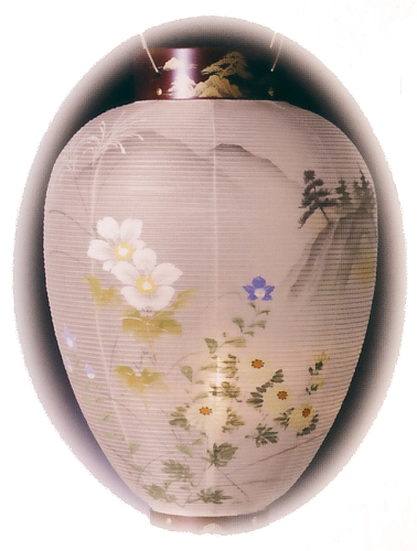 別選ワイン塗蒔絵絹絵入風鎮付（木製・電池式）
