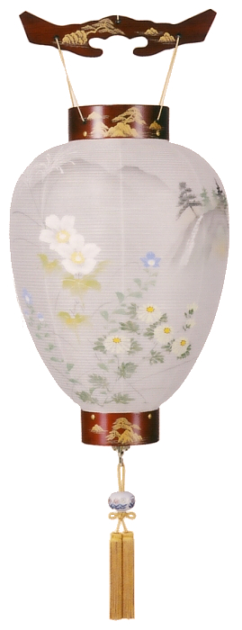 別選ワイン塗蒔絵絹絵入風鎮付（木製・電池式）