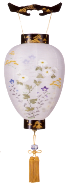 別選蒔絵絹二重絵入風鎮付(木製・電池式)