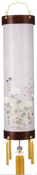 銘木住吉桜絹二重絵入(電気コード式)