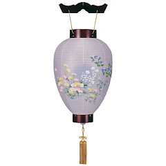 盆提灯: 別選欅調絵入（プラスチック製・電池式）