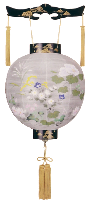 御殿丸蒔絵11号絹描き絵(プラスチック製・電池式)
