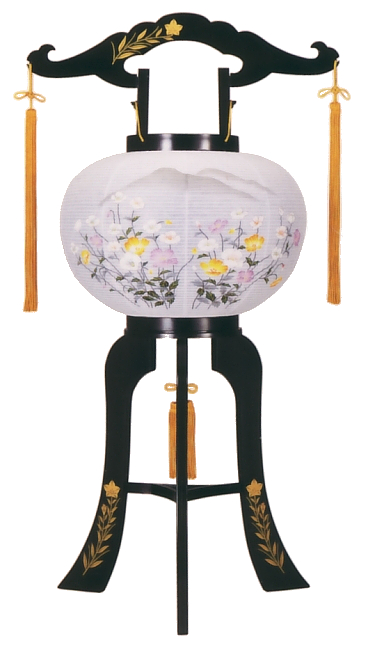 桔梗蒔絵10号絵入廻転(プラスチック製・電気コード式)