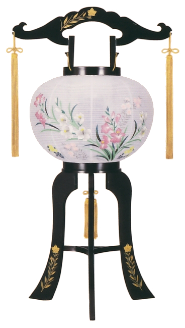 桔梗蒔絵10号絵入廻転(プラスチック製・電気コード式)