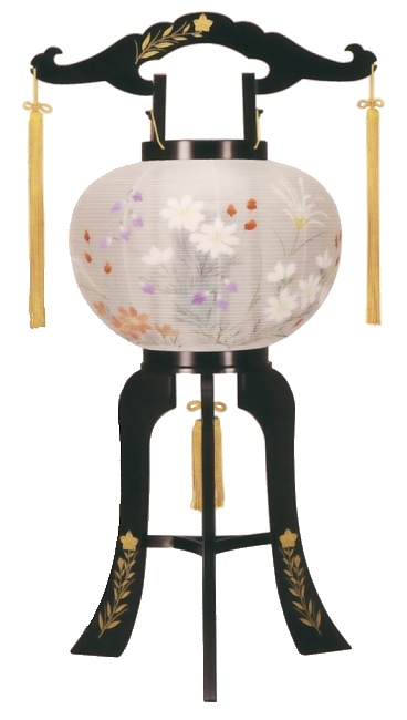 桔梗蒔絵10号絹描き絵廻転(プラスチック製・電気コード式)