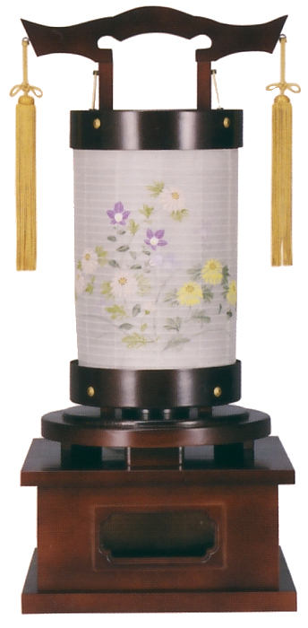 愁霊燈 ワイン塗(木製・電気コード式)