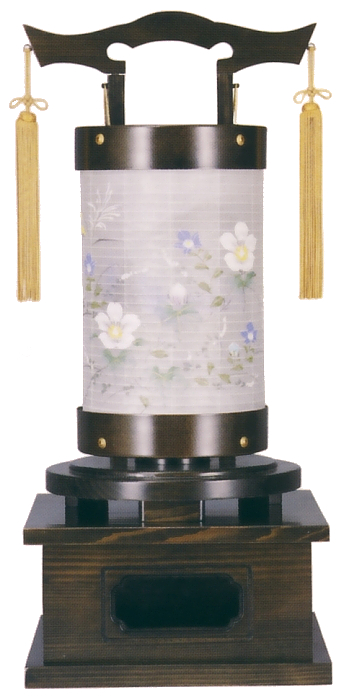 愁霊燈 黒塗(木製・電気コード式)