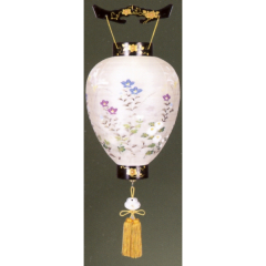 盆提灯: 別選本金蒔絵絹二重絵入玉香炉付（木製・電池式）