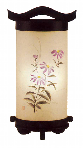 回忌灯　手描き絵　20号　菊（電池式・LED仕様）