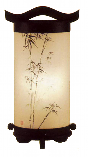 回忌灯　手描き絵　20号　竹（電池式・LED仕様）
