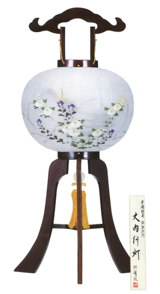 黒檀調　錦　木製絹二重（木製・電気コード式）