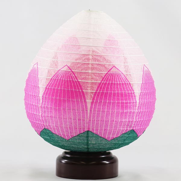 結花 2号 蓮花 紙張二重 木製 電池式（コードレス：LED仕様）