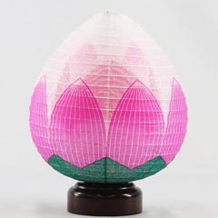 結花 2号 蓮花 紙張二重 木製 電池式(コードレス:LED仕様)