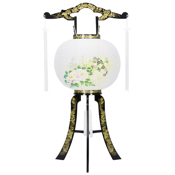 あかり 蒔絵 絵入 プラスチック製 電気コード式