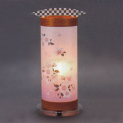 盆提灯: ANDON M 桜 ワーロン和紙 電気コード式 木製
