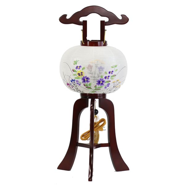 マグネット式 麻生行灯 絹二重 サクラ色塗 木製