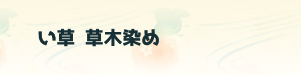 い草座布団 草木染め