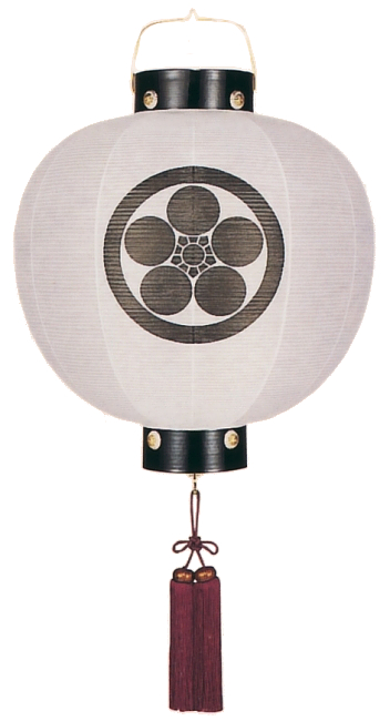 門提灯丸無地（電池式・LED仕様）【家紋代込】