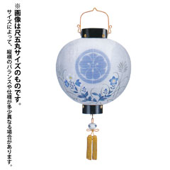 盆提灯: 門提灯 絹二重 桔梗 電池式（コードレス：LED仕様） 木製【家紋入代込】