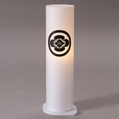 白 ワーロン紙 電池式(コードレス:LED仕様) 【家紋入代込】