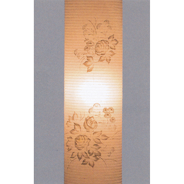 盆提灯 ウカイ印 カレン M ホワイト 薔薇・白絵 紙張 詳細画像 ウカイ印 盆提灯 カレン M ホワイト 薔薇・白絵 紙張 詳細画像