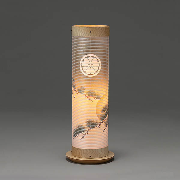 松に月柄 電気コード式 【家紋入代込】
