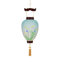 盆提灯: 壺型 ワイン 絵入 プラスチック製 電池式（コードレス：LED仕様）