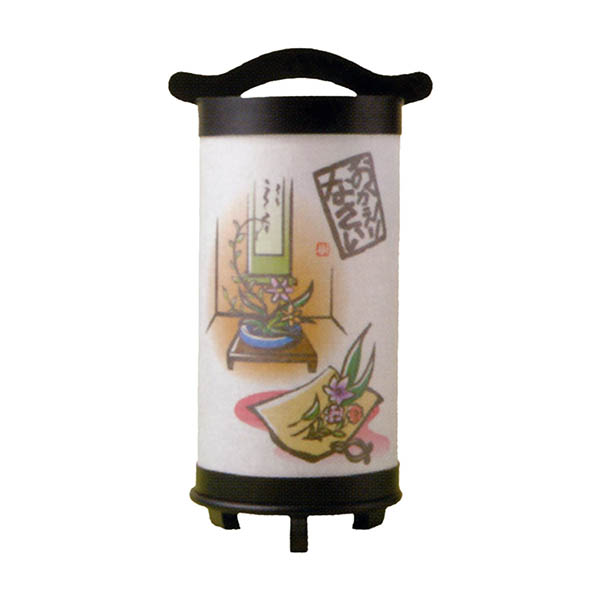想ひで提灯 生け花 木製 電池式（コードレス：LED仕様） 【組立不要】