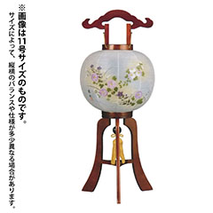 盆提灯: マグネット式 奏行灯 絹二重 ケヤキ色塗 木製 電気コード式