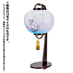 ほおずき提灯 ビニロン和紙一重張り 芙蓉 木製 電池式(コードレス:LED仕様)