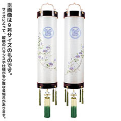 住吉 ひらり 張黒檀 絹二重 鉄仙 対柄 (一対入り) 木製 電気コード式 【家紋入代込】