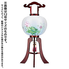 行灯 桜 絹二重 淡蓮華 木製 電気コード式