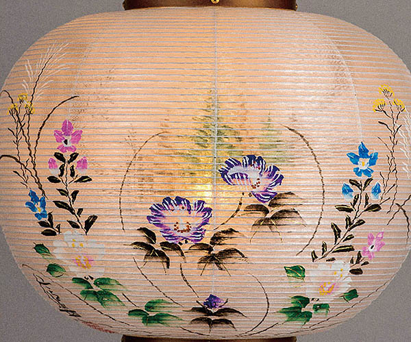 盆提灯 樹峰 彩芙蓉 絹二重 ナチュラル 詳細画像 樹峰 盆提灯 彩芙蓉 絹二重 ナチュラル 詳細画像