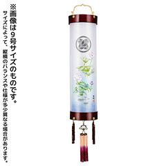 住吉 桜 絹二重 淡蓮華 木製 電気コード式 【家紋入代込】