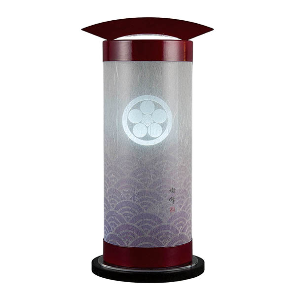 常燈明 海波 M 木製 電気コード式（LED仕様） 【家紋入代込】