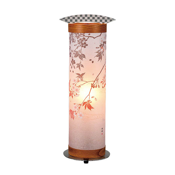 ANDON 15号L 小枝に桜 ワーロン和紙 木製 電気コード式 【組立不要】