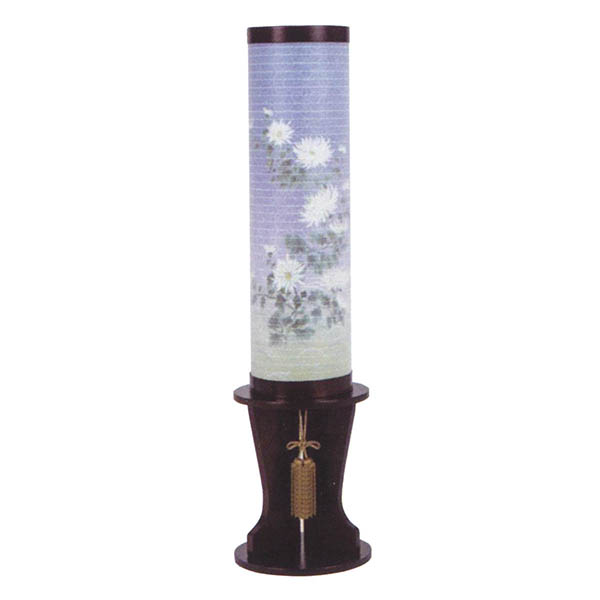 更紗 ワインレッド 菊 電気コード式 【組立不要】