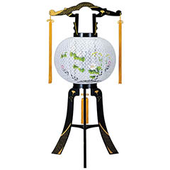 あかり 綾型蒔絵 絵入 プラスチック製 電気コード式