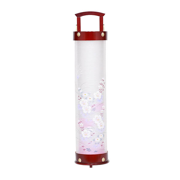 佑季監修 愁霊燈 雅芙蓉 みやびふよう 絹二重 絵入 木製 電気コード式