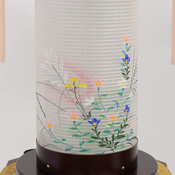 盆提灯 井上為吉 法明燈 桜 絹二重 優美 対柄 台付 (一対入り) 詳細画像 井上為吉 盆提灯 法明燈 桜 絹二重 優美 対柄 台付 (一対入り) 詳細画像
