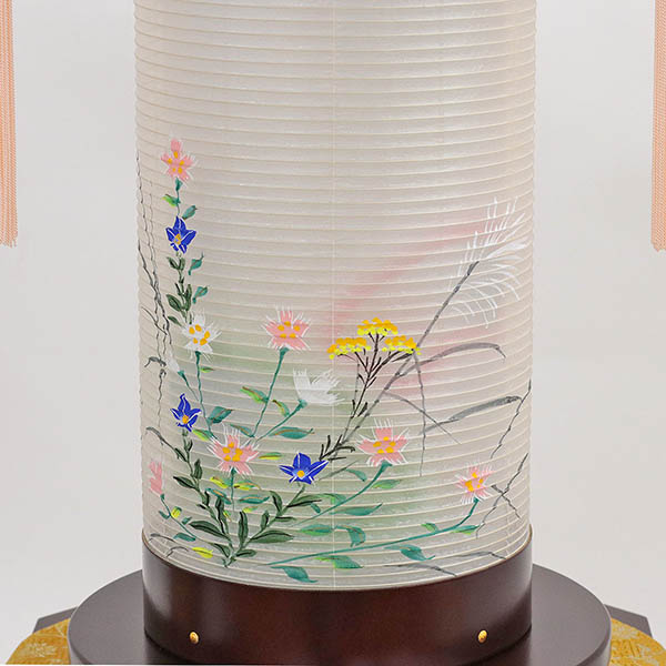 盆提灯 井上為吉 法明燈 桜 絹二重 優美 対柄 台付 (一対入り) 詳細画像 井上為吉 盆提灯 法明燈 桜 絹二重 優美 対柄 台付 (一対入り) 詳細画像