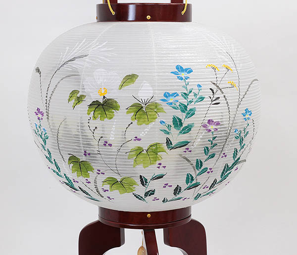 大西生糸工芸　 盆提灯　桜調 絹二重 絵入　詳細画像