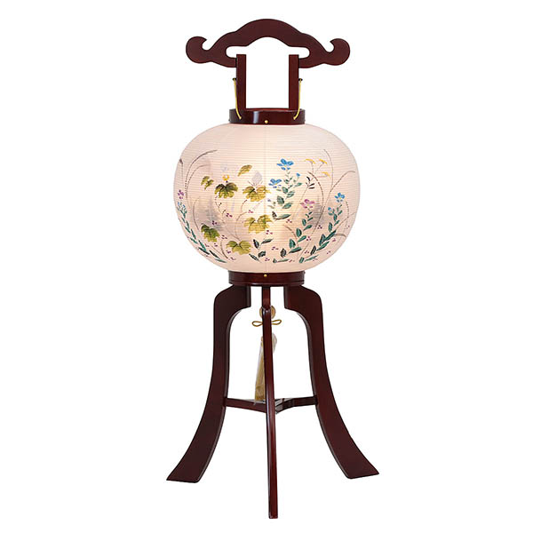 大西生糸工芸　 盆提灯　桜調 絹二重 絵入　詳細画像